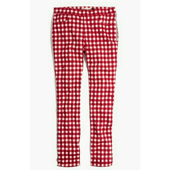 NWT, Madewell Skinny Crop Gingham Jeans - Picture 4 of 7